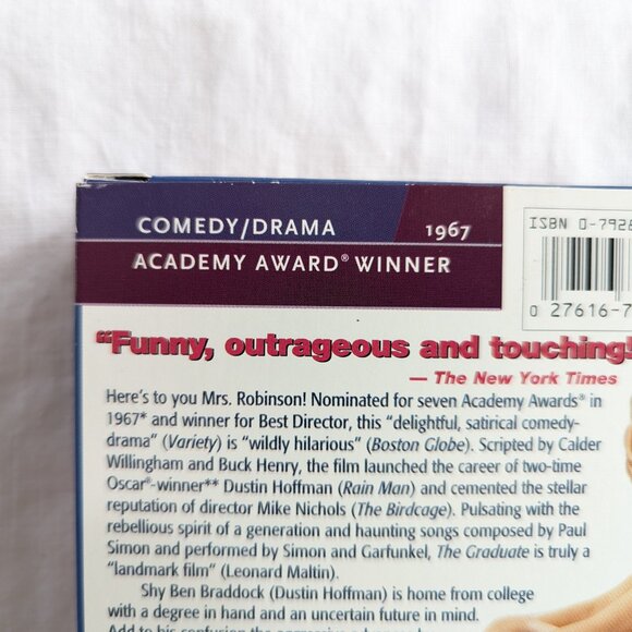 3/$15 The Graduate (1967) VHS movie Anne Bancroft Dustin Hoffman Ac award winner - Picture 5 of 7